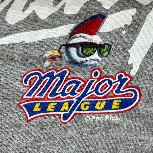 Major League Wild Thing Tee Size Large Delta Pro Weight Gray Cotton Crewneck - Picture 8 of 9